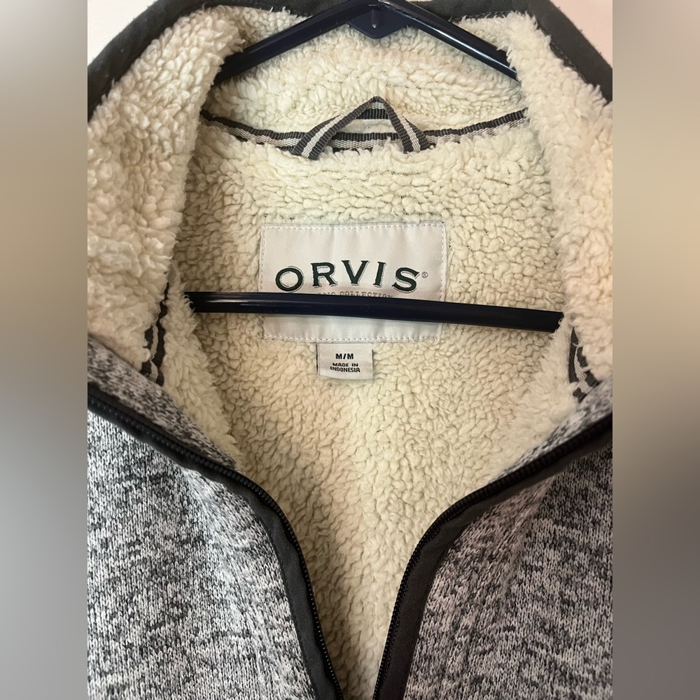 Orvis Men's Quarter Zip Pullover Sweater Size M Gray - Picture 4 of 9